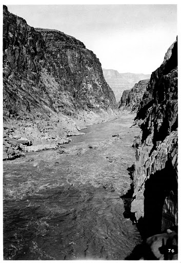 Separation Rapid on the Colorado River, before inundated by the slack water of Lake Mead. (Northern Arizona Univ. Cline Library)