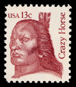 A US Postal Stamp honoring Crazy Horse was issued in January 1982.
