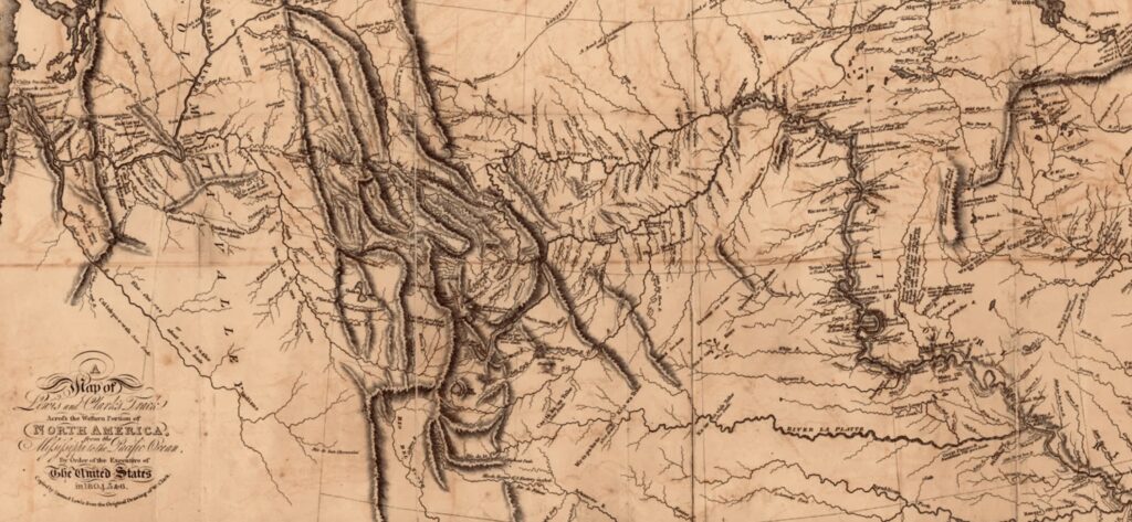 Map of Lewis and Clark Expedition 1804–06. (LOC)