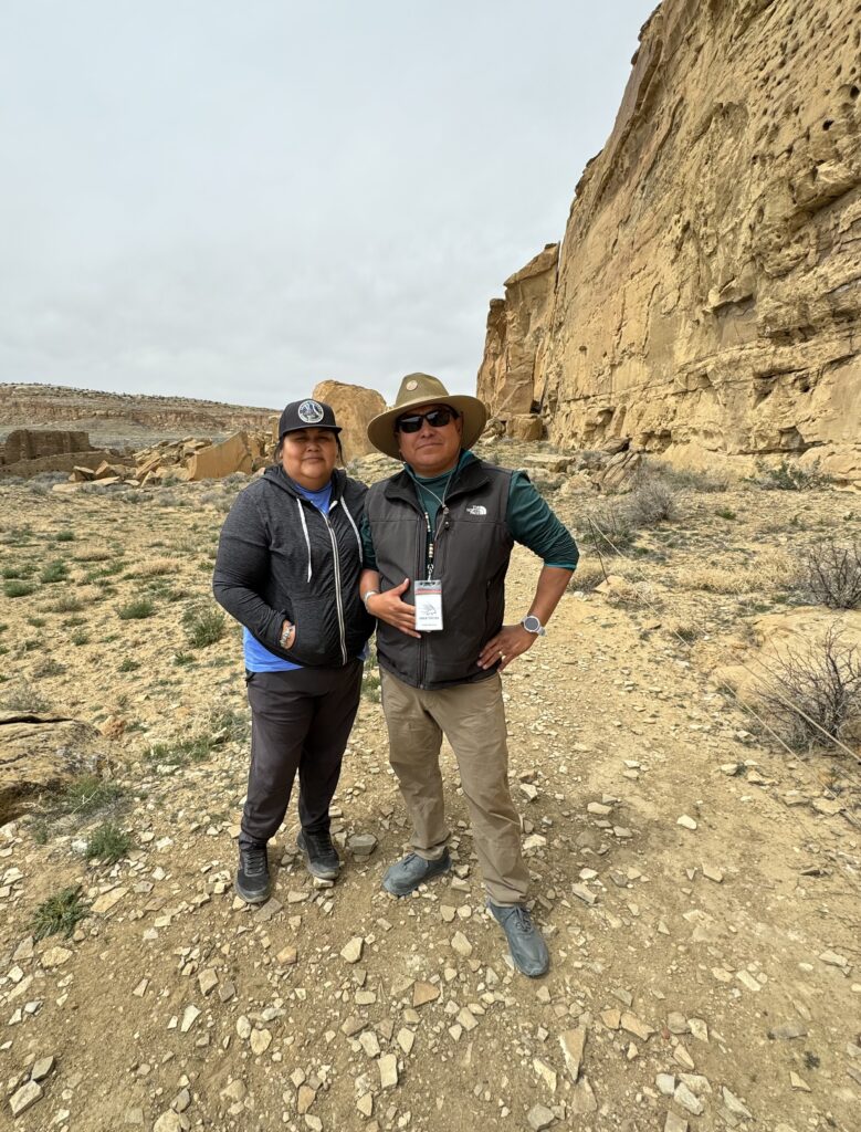 Kialo and Terri Winters, owners of Navajo Tours USA and our guides at Chaco Canyon. 