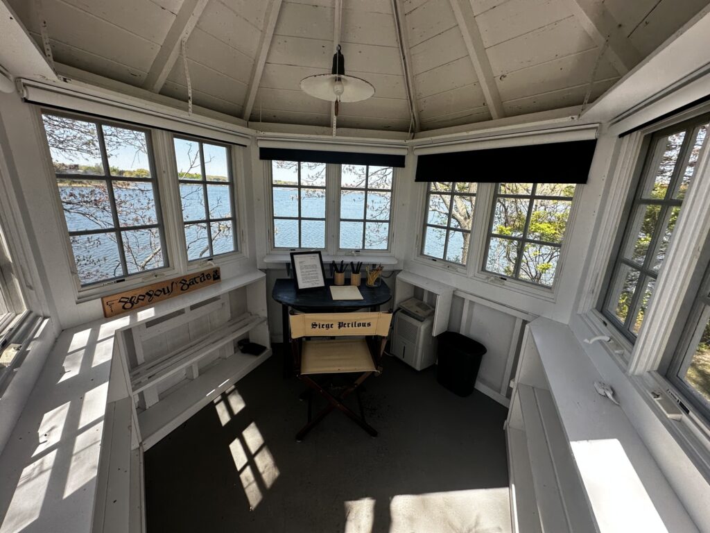 Inside Steinbeck's writing hut at his home in Sag Harbor, NY. 