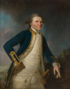 Portrait of Captain James Cook by the artist John Weber (1782). Weber was a member of the crew on Cook's third and last journey. (Australia National Portrait Gallery)