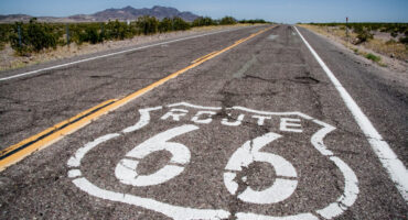 Route 66 road sign