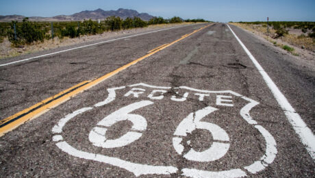 Route 66 road sign