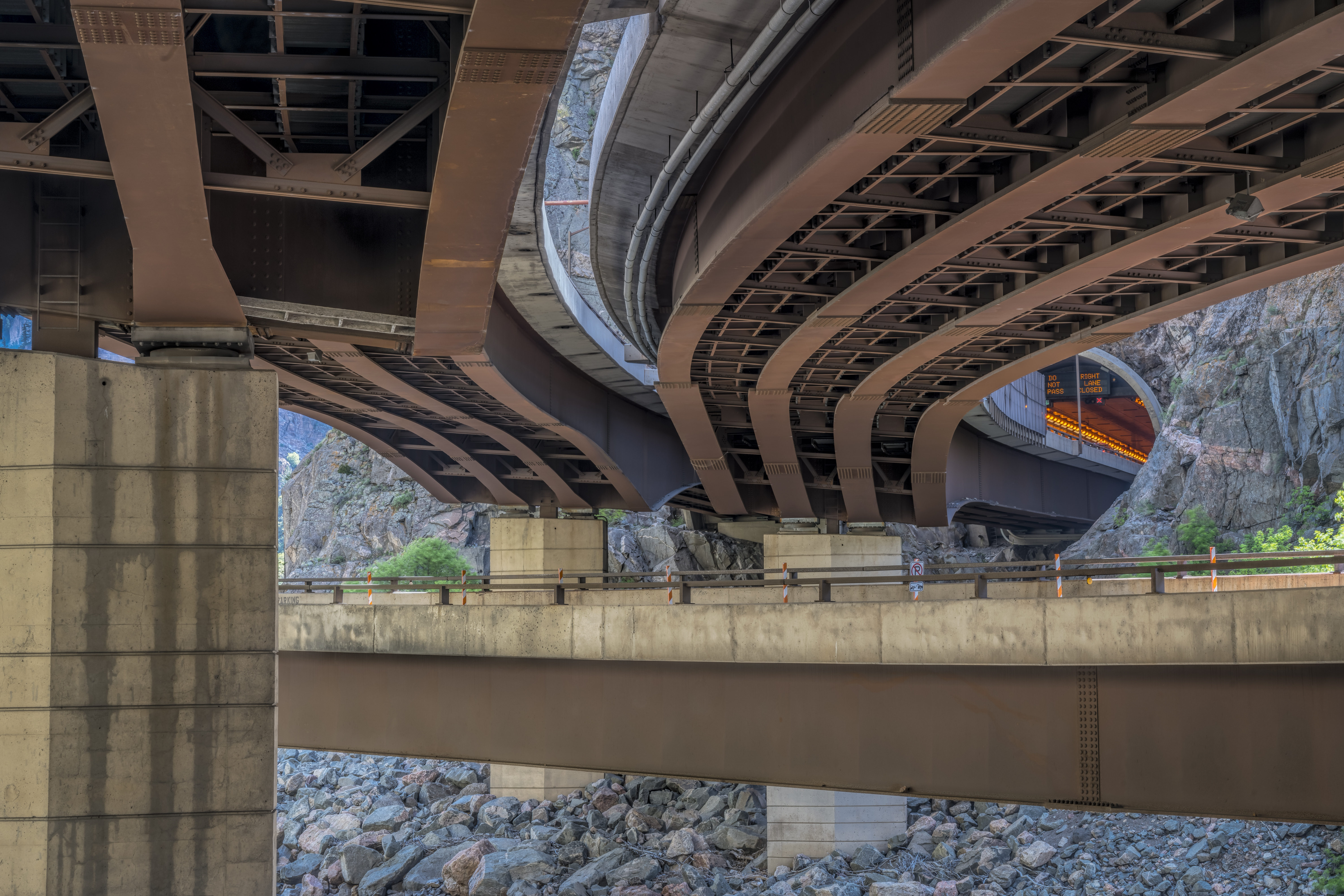 Interstate 70 through Glenwood Canyon  is an engineering marvel