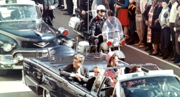 President and Jackie Kennedy in Dallas, Texas, minutes before his assassination, November, 22, 1962.