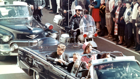 President and Jackie Kennedy in Dallas, Texas, minutes before his assassination, November, 22, 1962.