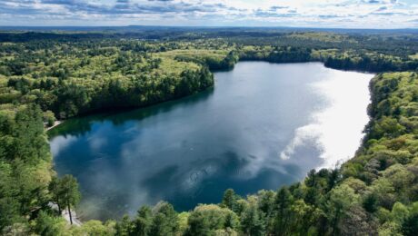 A birds eye view of Walden Pond, near Concord, MA. (Photo Nolan Johnson)
