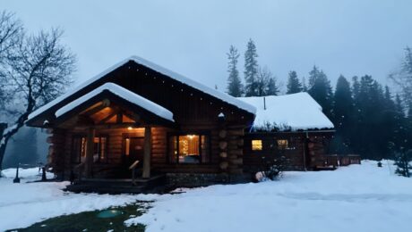 Lochsa Lodge in Idaho's Bitterroot Mountains and site of Clay's annual hummanites retreats.