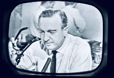 Newscaster, Walter Cronkite.  Once the most trusted man in America. 