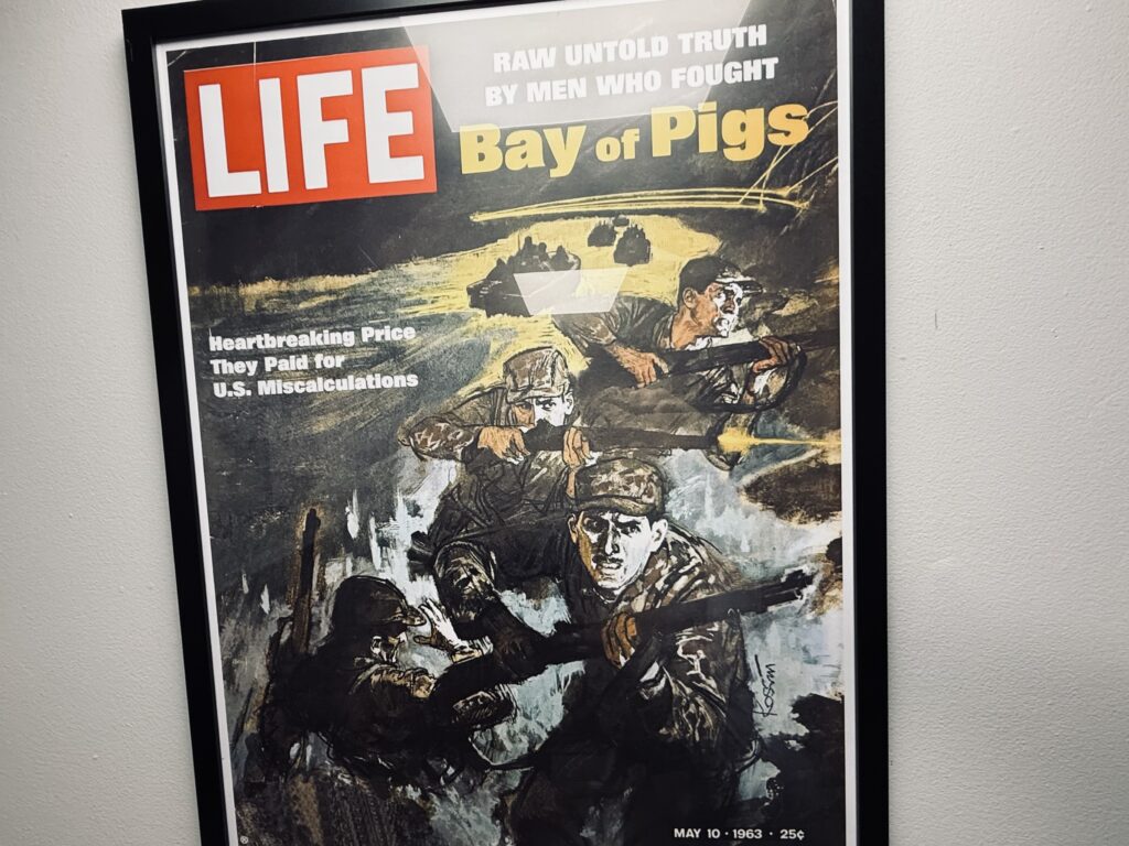 Cover of Life magazine, May 10, 1963, on display at the Bay of Pigs Museum in Miami.