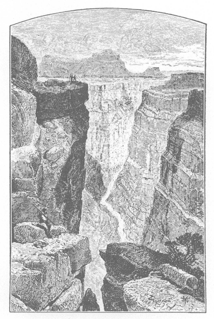 Sketch from Powell's Exploration of the Colorado River of the West and Its Tributaries"  1875.