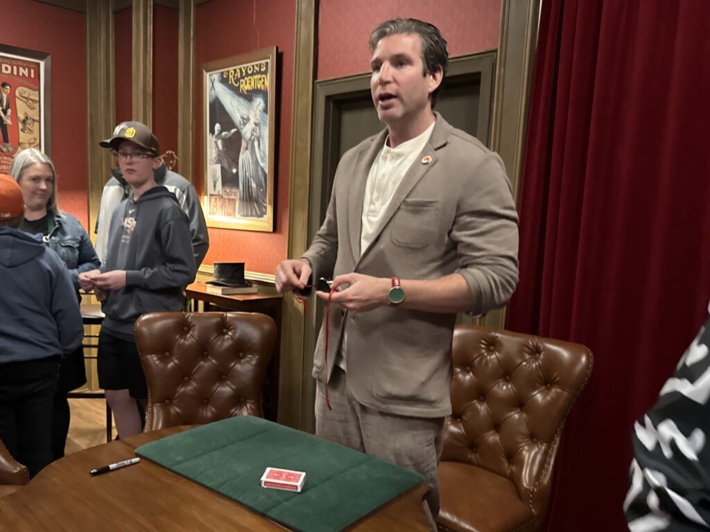 Clay's friend and noted magician Joshua Jay.
