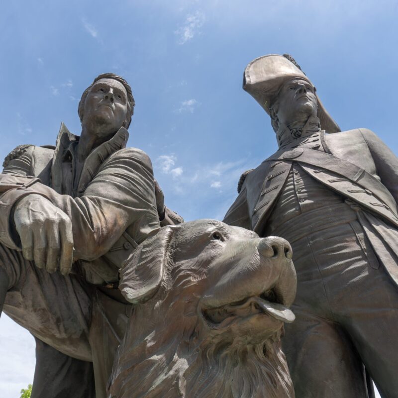 A statute of Lewis and Clark and the expedition's 