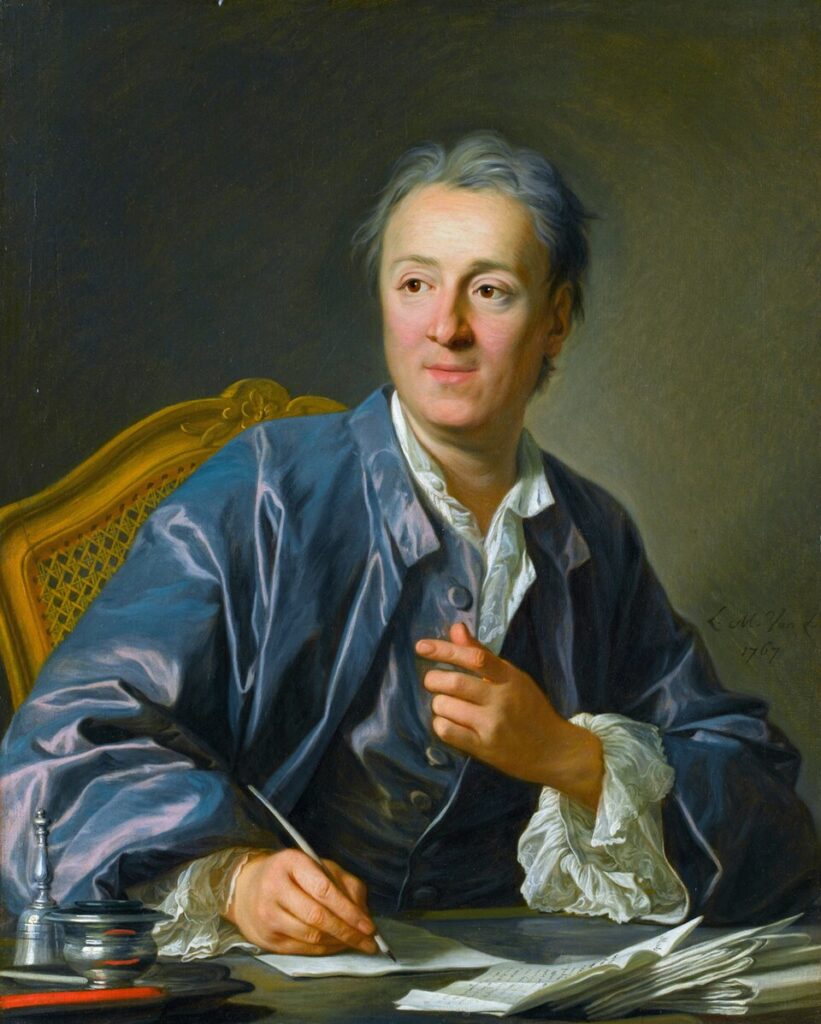 Portrait of the French philosopher, Denis Diderot.