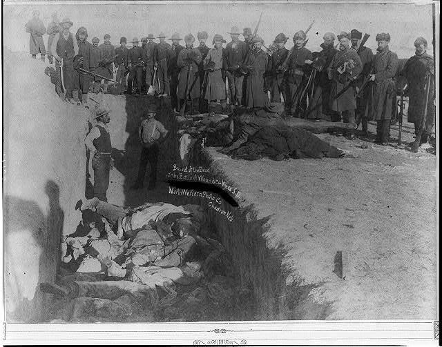 Burial of the dead after the Battle of Wounded Knee, S.D.