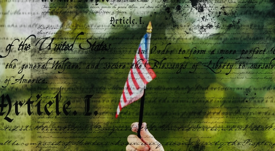American Flag & US Constitution