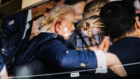 Image from Butler, Pennsylvania, assassination attempt ,July 13, 2024.