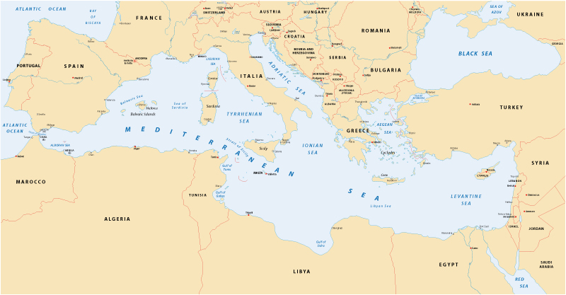 Mediterranean Sea Map