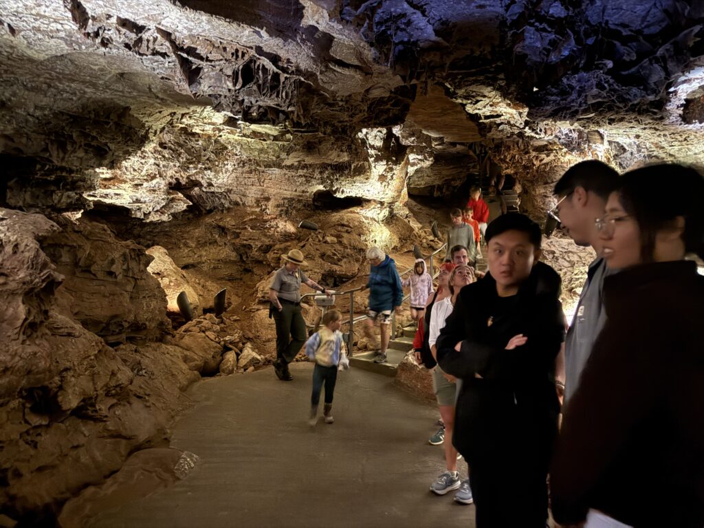 Down inside the enormous Wind Cave.