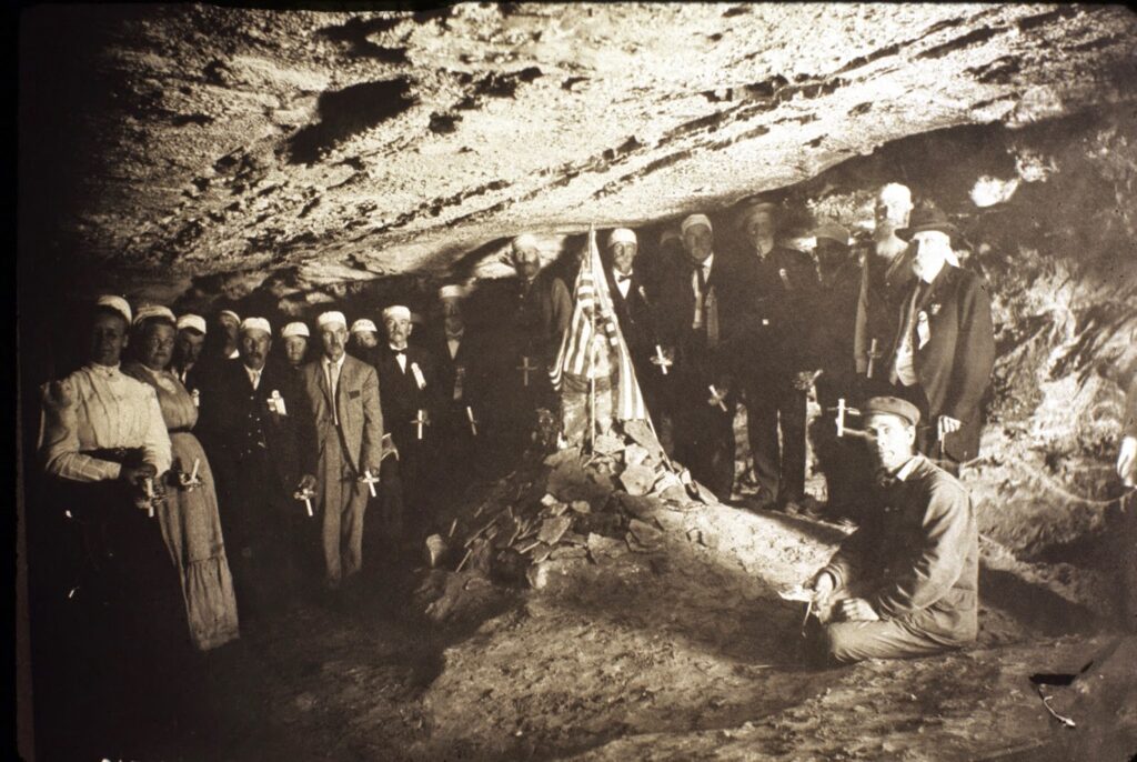 Earlier visitors to Wind Cave.