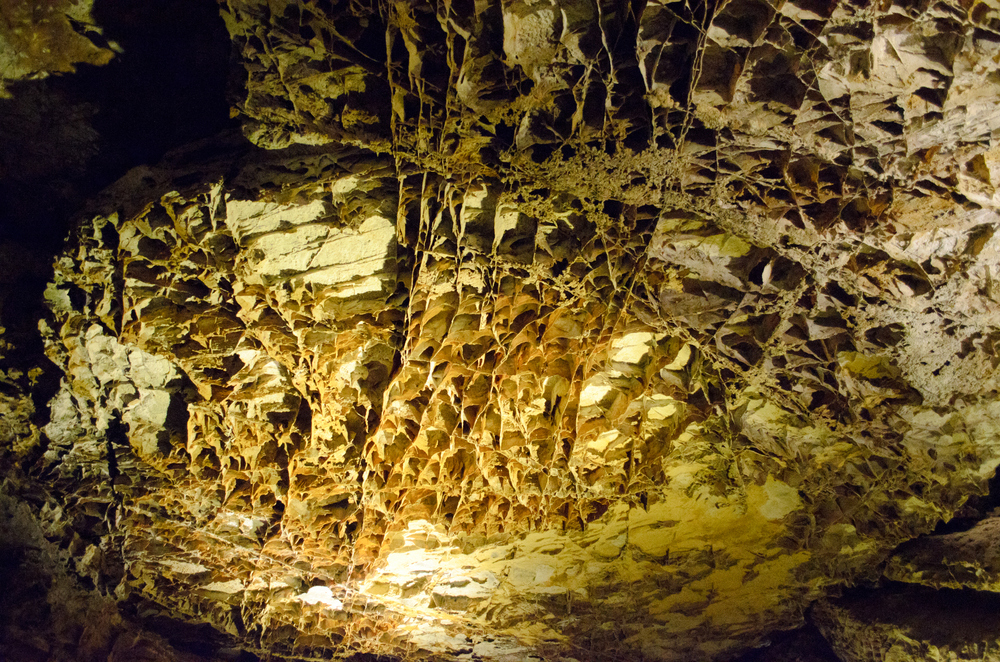 You can see examples of "box work" throughout the cave.