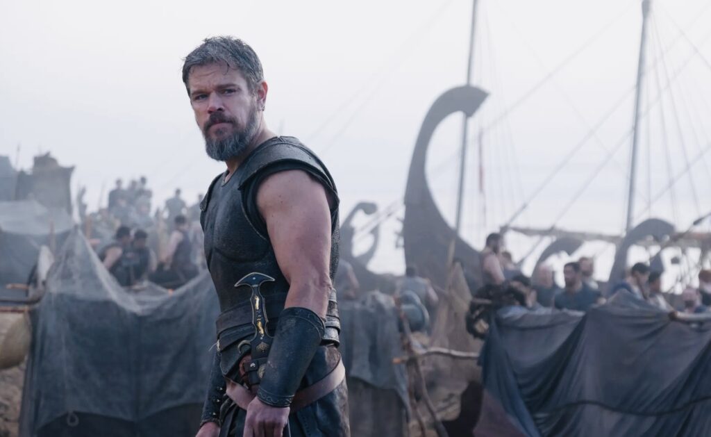 Matt Damon as the hero Odysseus in Christopher Nolan’s new film epic The Odyssey.