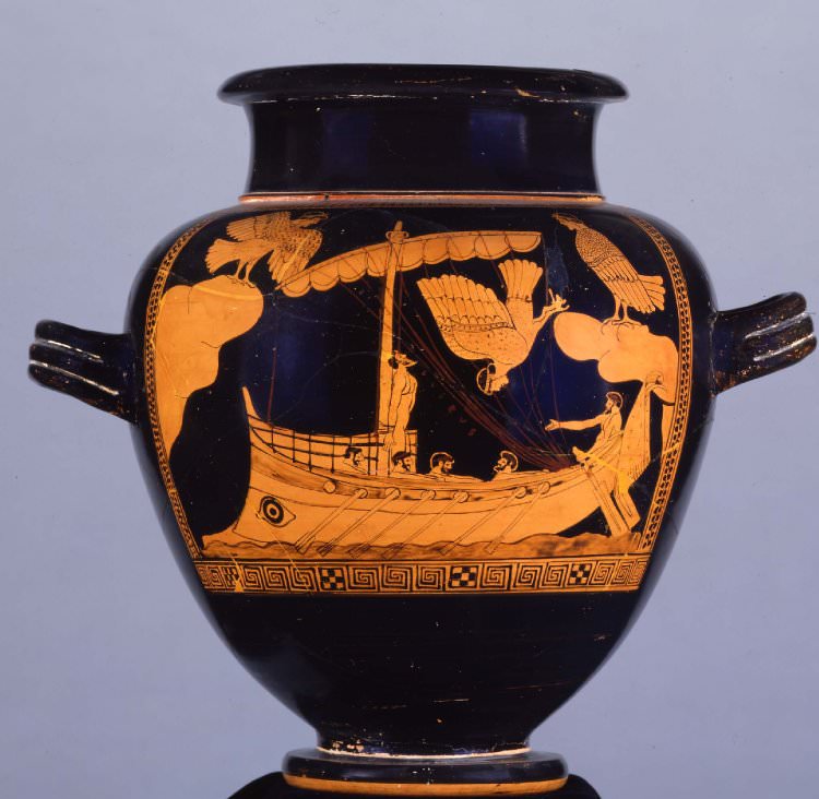 Vase of Odysseys and the sirens.