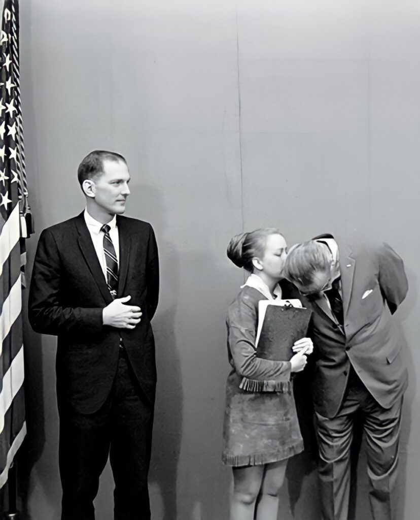 Doris Kearns Goodwin, a 24-year-old White House Fellow, with President Johnson in 1968.