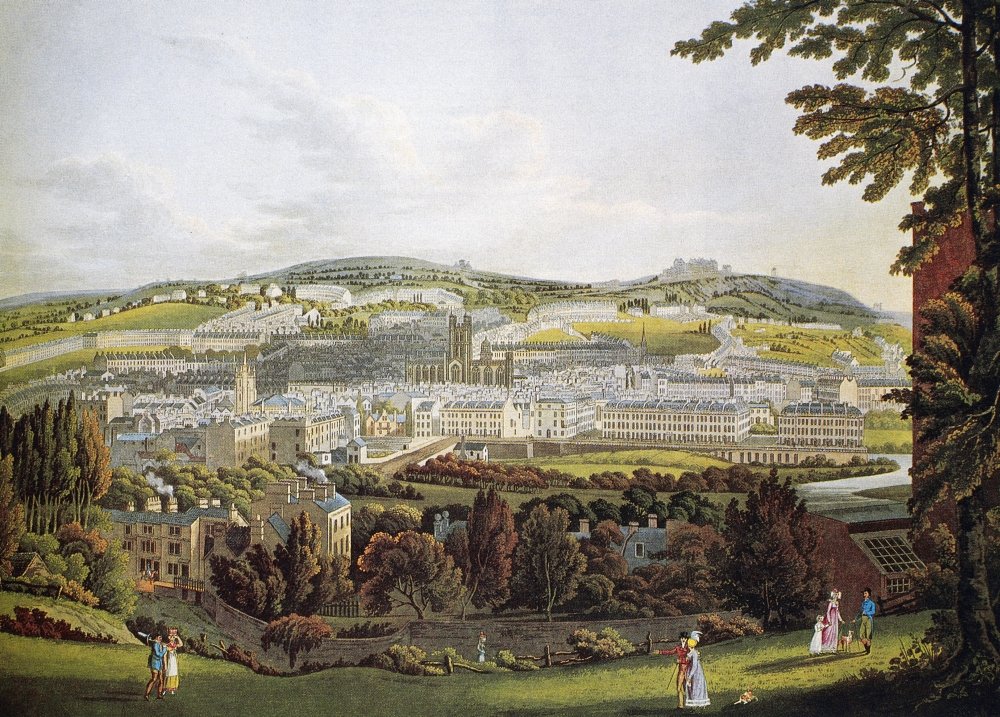 Spa city Bath, England. 1805